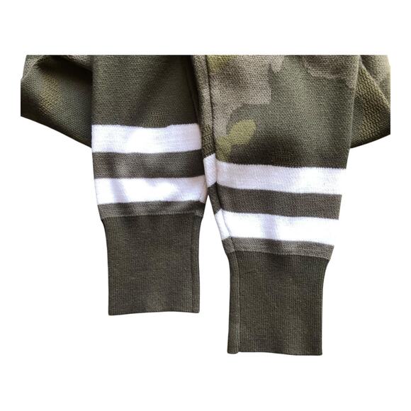 Hem & Thread Camo Knit Jogger Pants Green Drawstring Lounge Womens Size Small - Picture 6 of 15